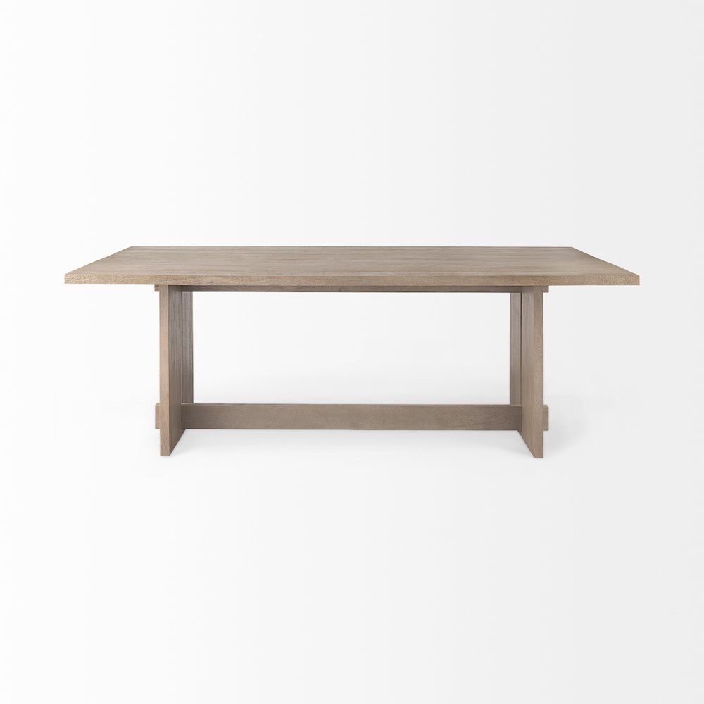 84L Light Gray Wood Dining Table. Picture 6