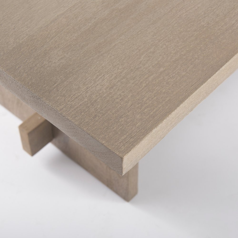 84L Light Gray Wood Dining Table. Picture 9