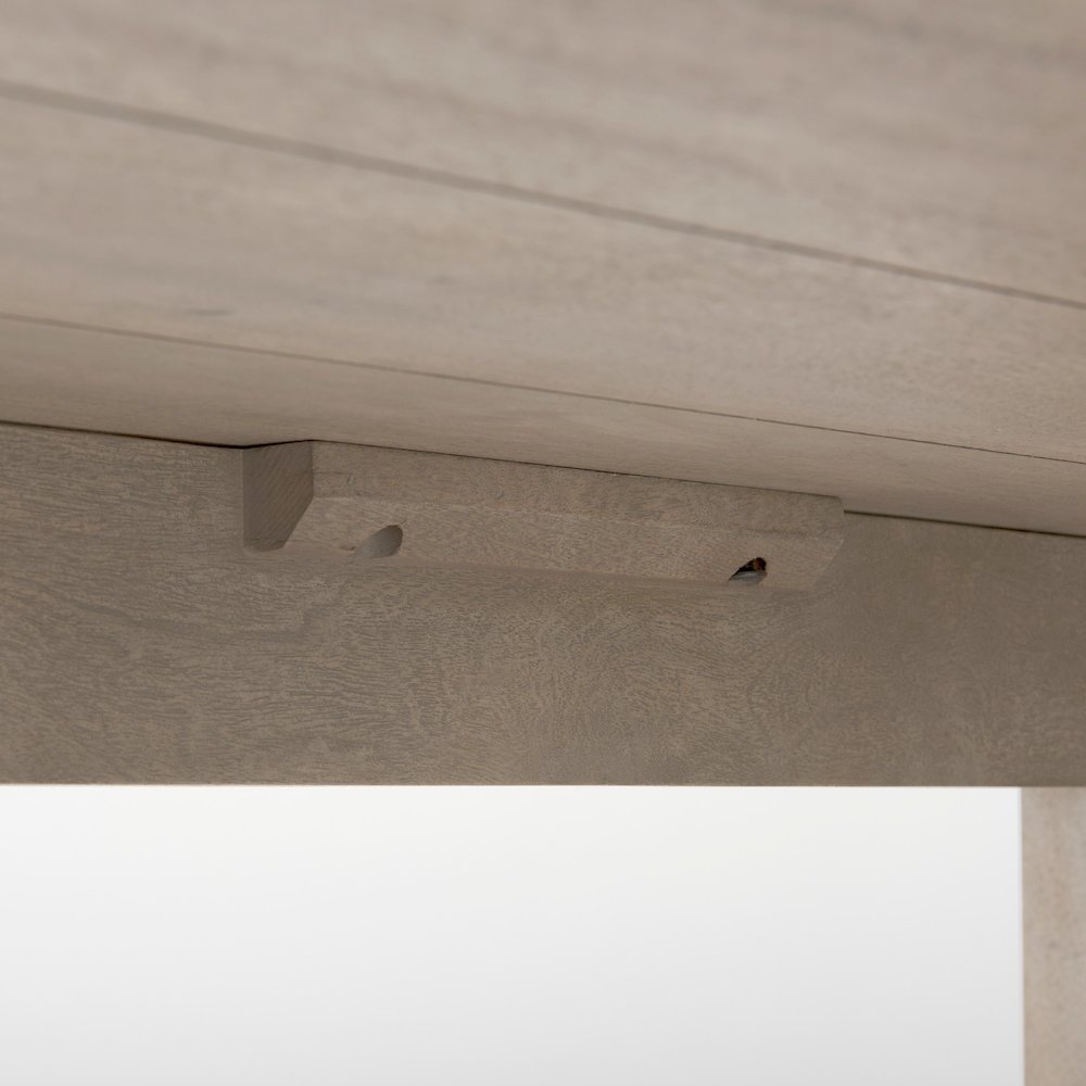 84L Light Gray Wood Dining Table. Picture 11