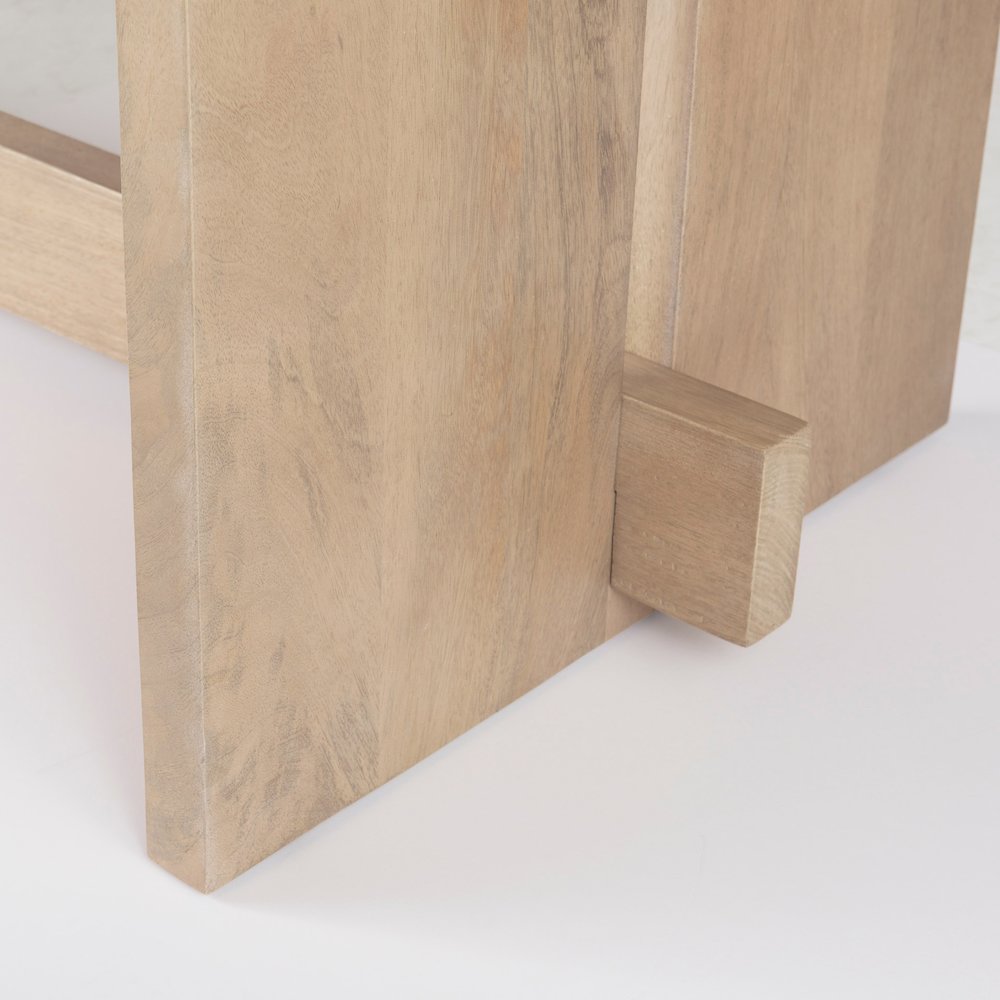 84L Light Brown Wood Dining Table. Picture 4