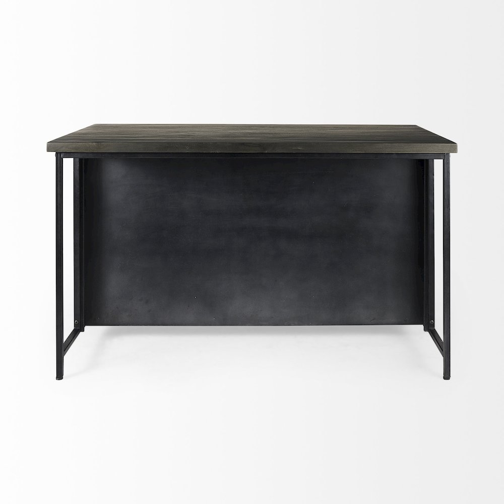 Dimitra 62.0L x 32.0W x 36.0H Dark IronGlass Doors Kitchen Island. Picture 12