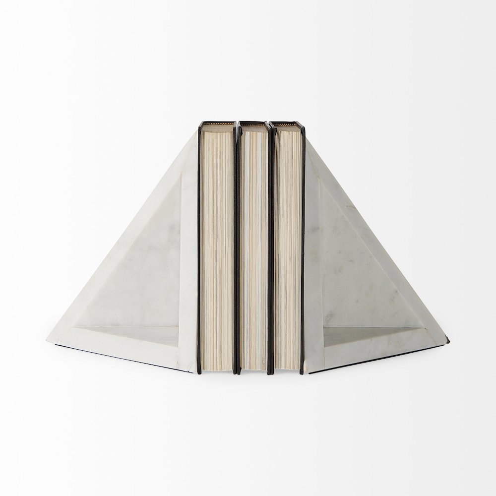8.0"L X 6.0"W X 7.0"H Marble Set Of Two Bookends. Picture 5