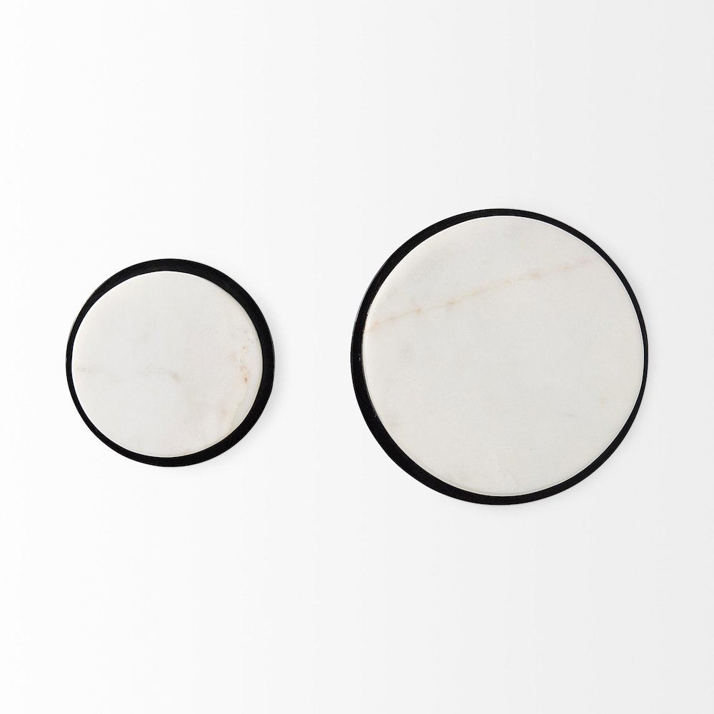 5.0 L X 5.0 W X 3.0 H White Marble Set Of 2 Wall Hooks. Picture 3
