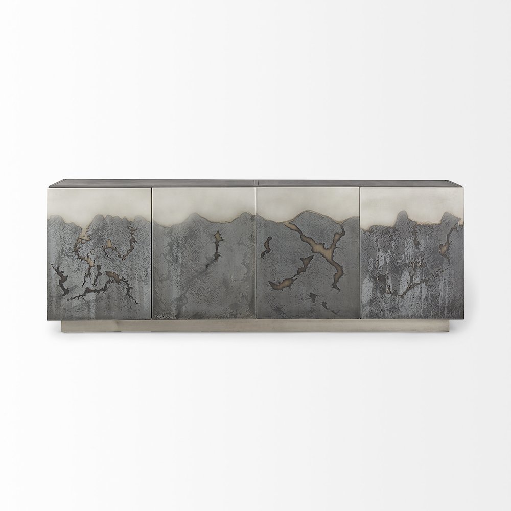 Roxdale 82.0L x 18.0W x 29.0H Acid Wash Metal Sideboard. Picture 12
