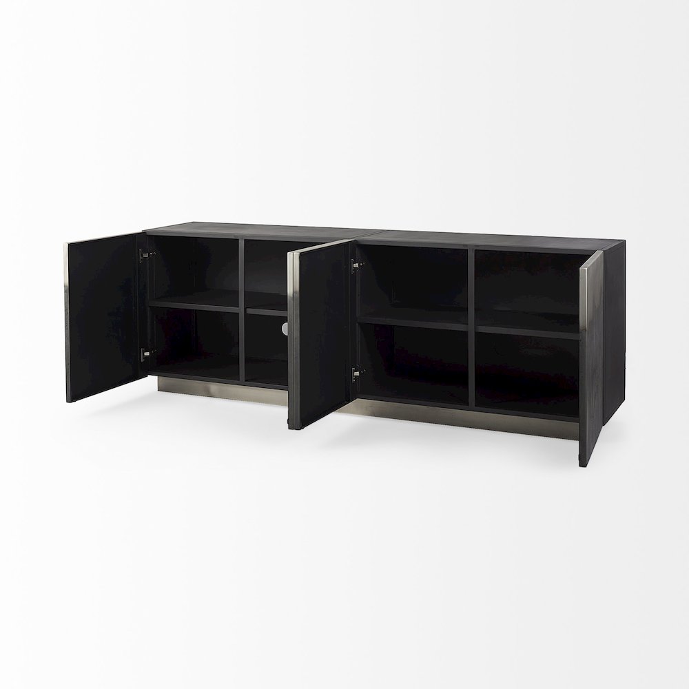 Roxdale 82.0L x 18.0W x 29.0H Acid Wash Metal Sideboard. Picture 15