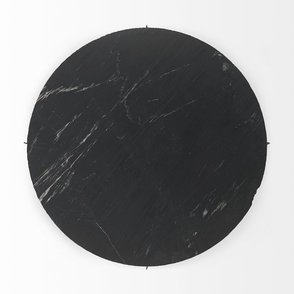 IBlack Marble Top Iron Coffee Table. Picture 10