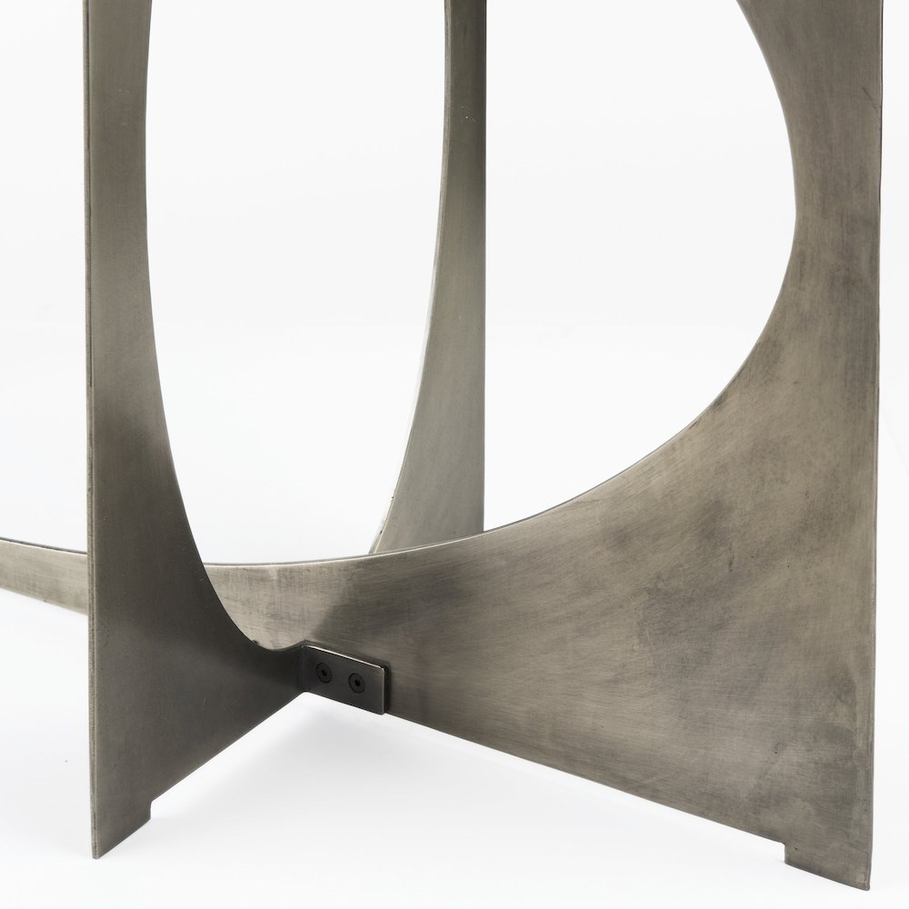 Iv Black Marble Top Iron Console Table. Picture 7