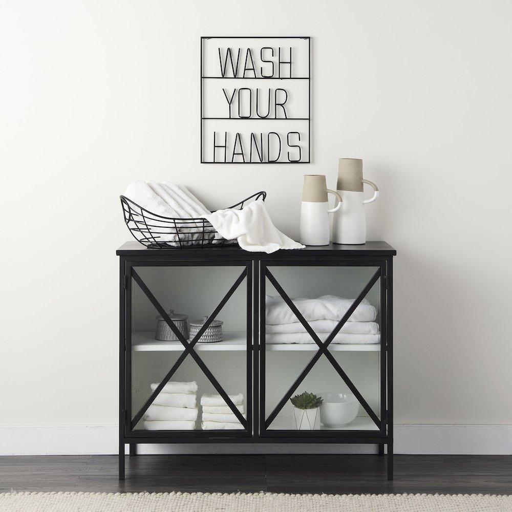 Two Door Glass Cabinet. Picture 7