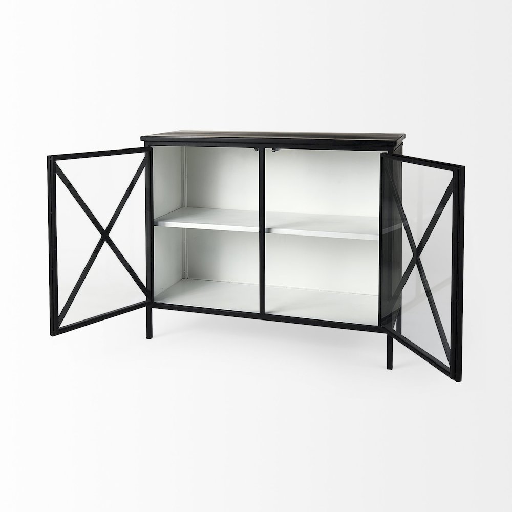 Two Door Glass Cabinet. Picture 14