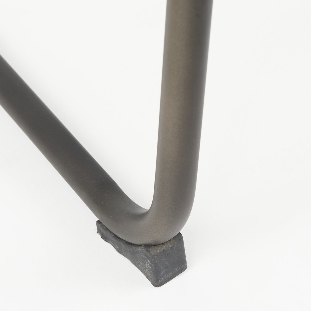43" Total Height Black Leather Iron Frame Bar Stool. Picture 3