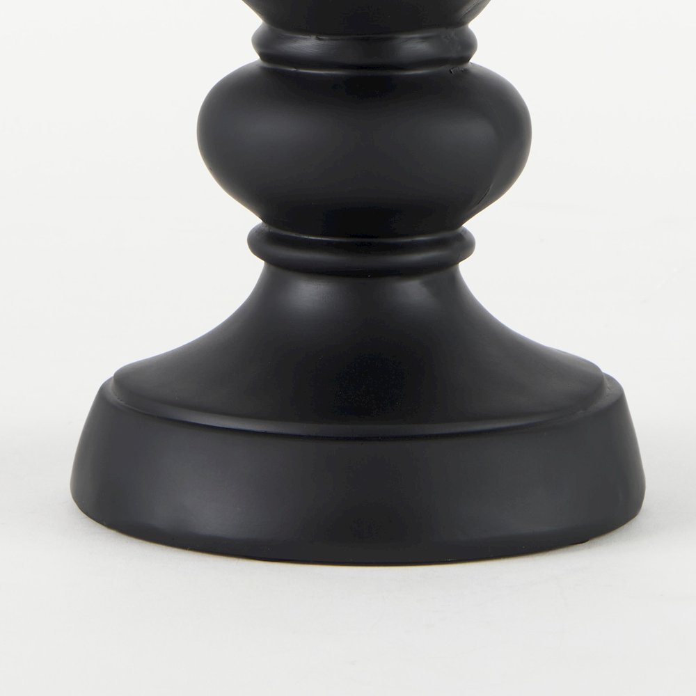 Mozart 8.2L x 6.0W x 22.5H Black Painted Resin Deer Bust. Picture 2