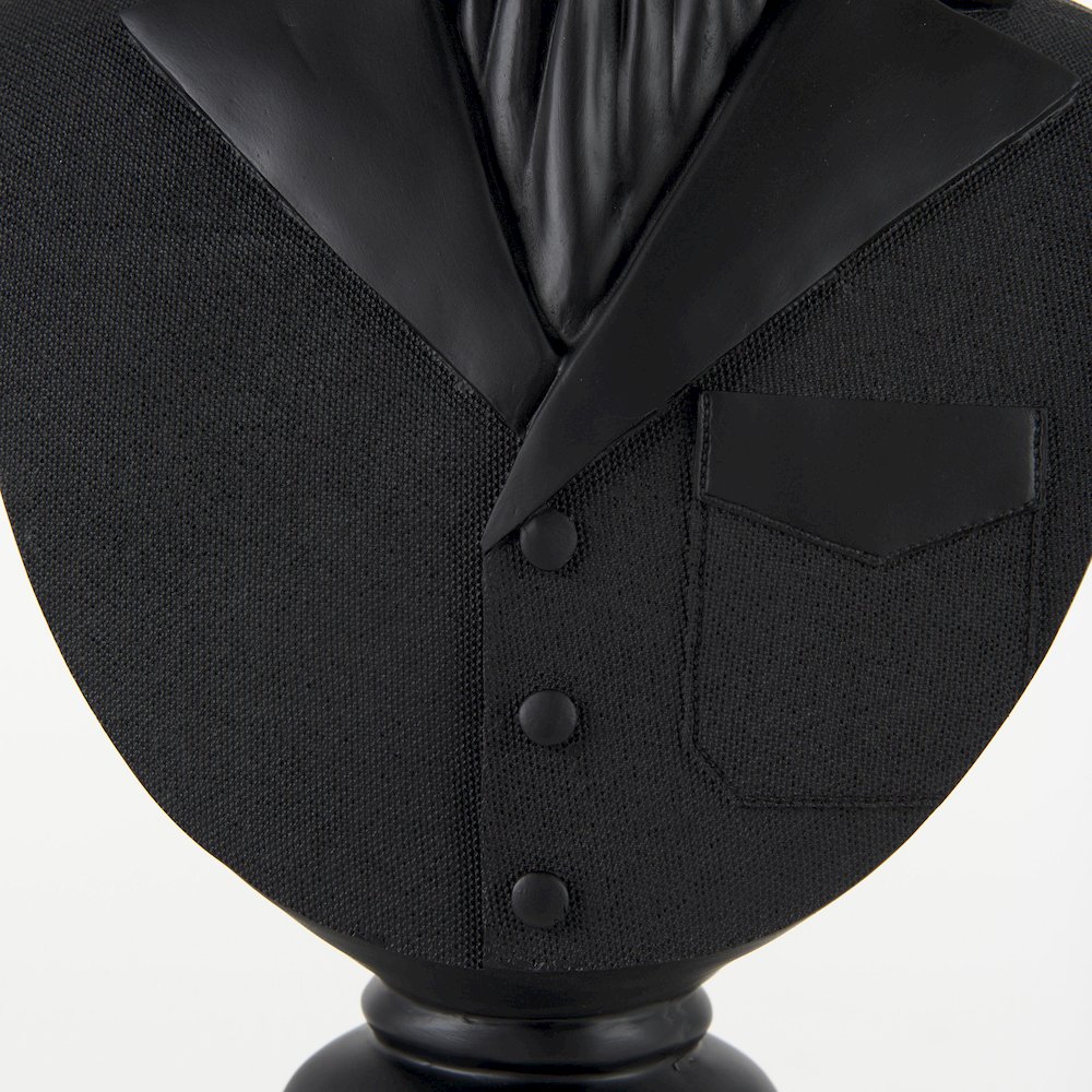 Mozart 8.2L x 6.0W x 22.5H Black Painted Resin Deer Bust. Picture 10