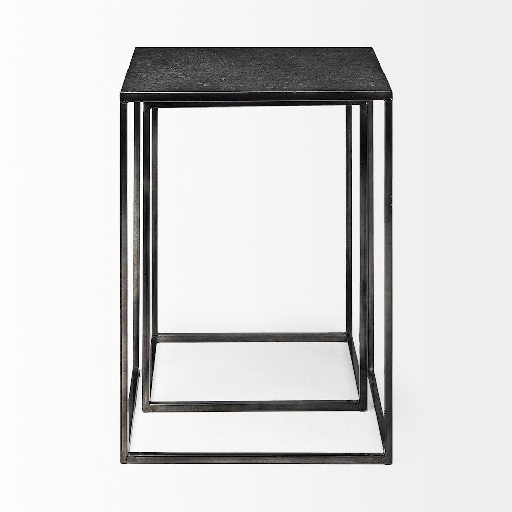 (Set Of 2) Galvanized Metal Nesting Accent Tables. Picture 5