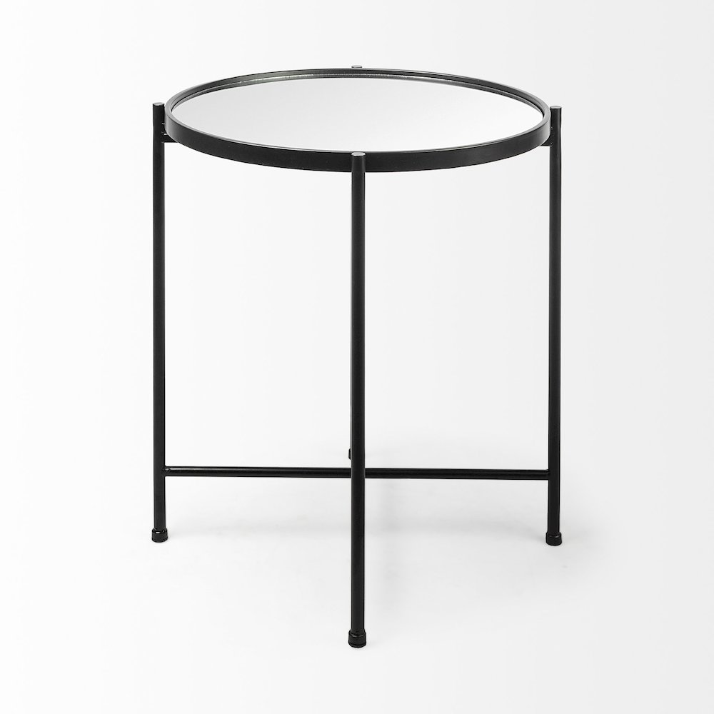 (Small) Black Mirror Top Accent Table. Picture 3