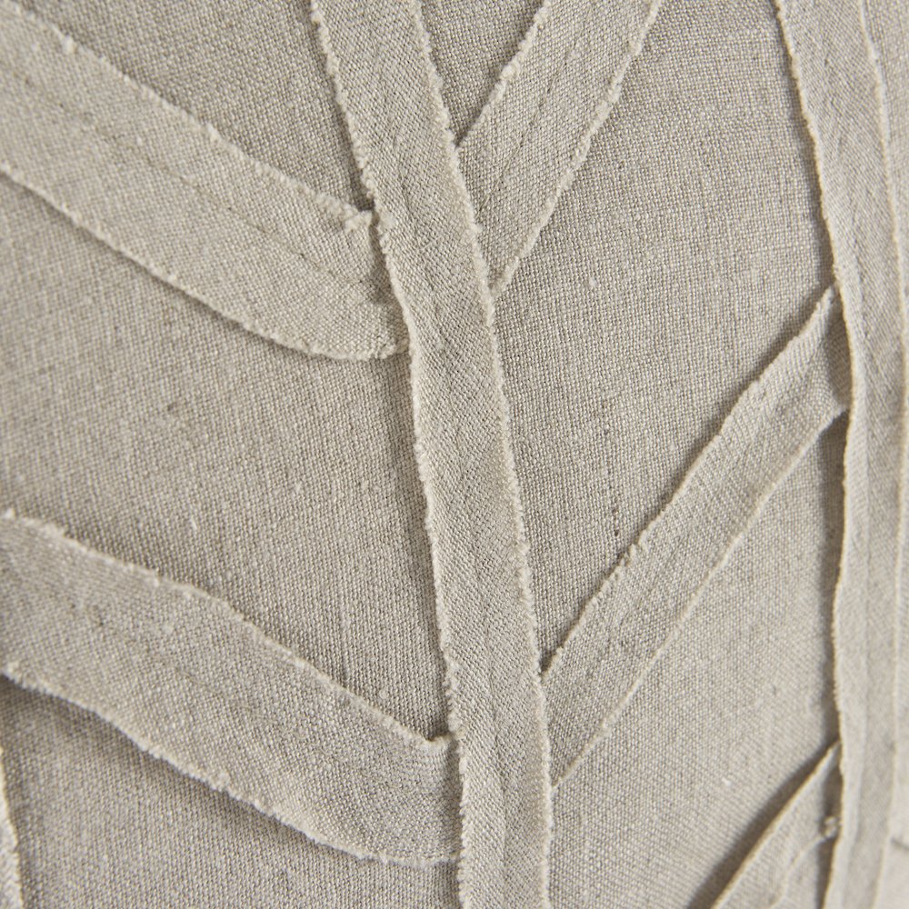 20L X 20W Beige Fabric Textured Decorative Pillow Cover. Picture 3