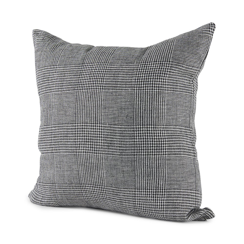 20 X 20 Black And White Fabric Decorative Pillow Cover. Picture 1