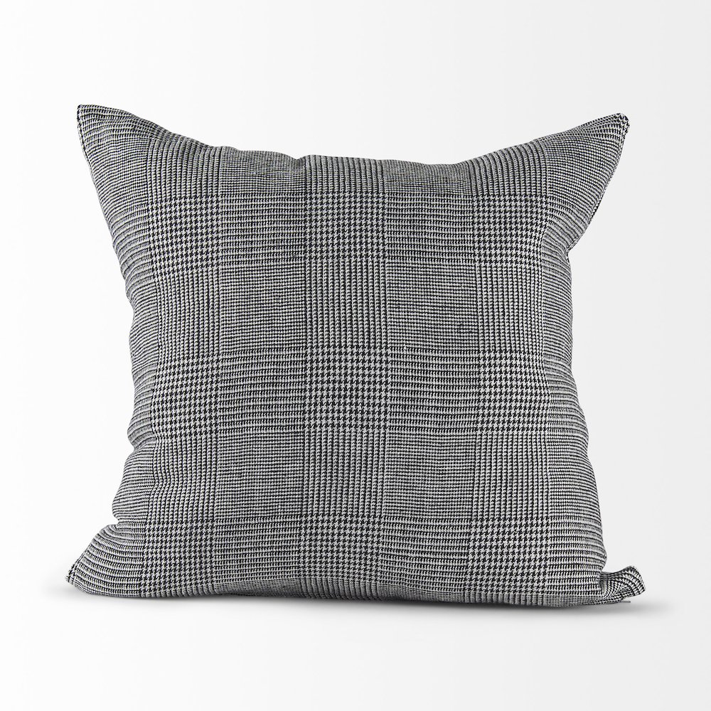 20 X 20 Black And White Fabric Decorative Pillow Cover. Picture 4