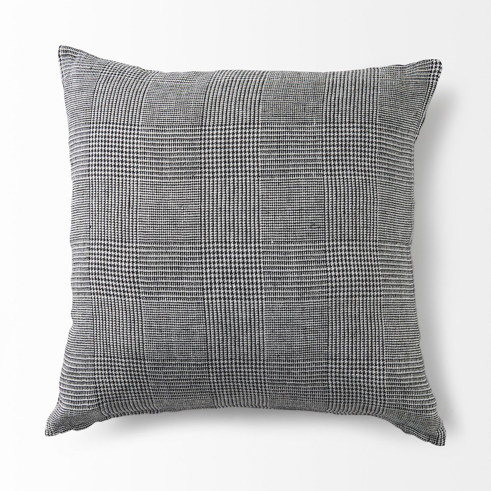 20 X 20 Black And White Fabric Decorative Pillow Cover. Picture 5