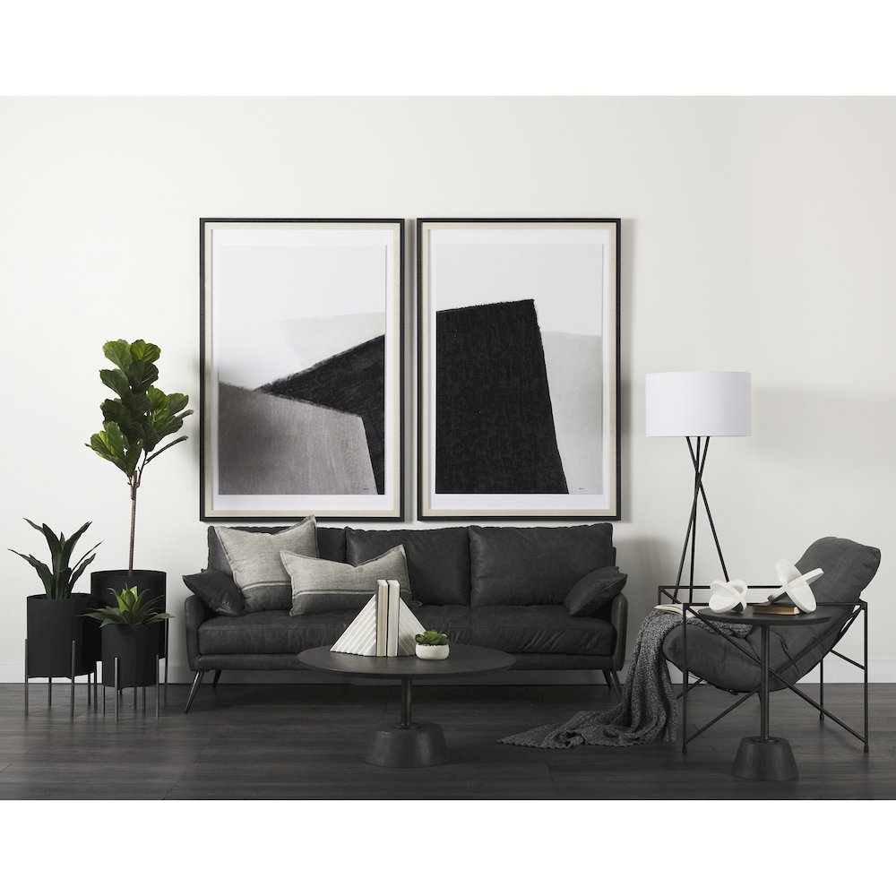 14L X 26W Light Gray And Dark Gray Fabric Color Blocked Decorative Pillow Cover. Picture 7