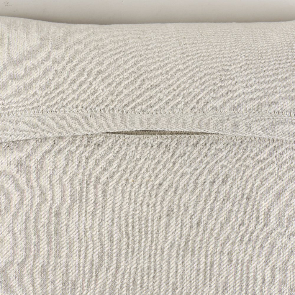 20L X 20W Beige Fabric Decorative Pillow Cover. Picture 2