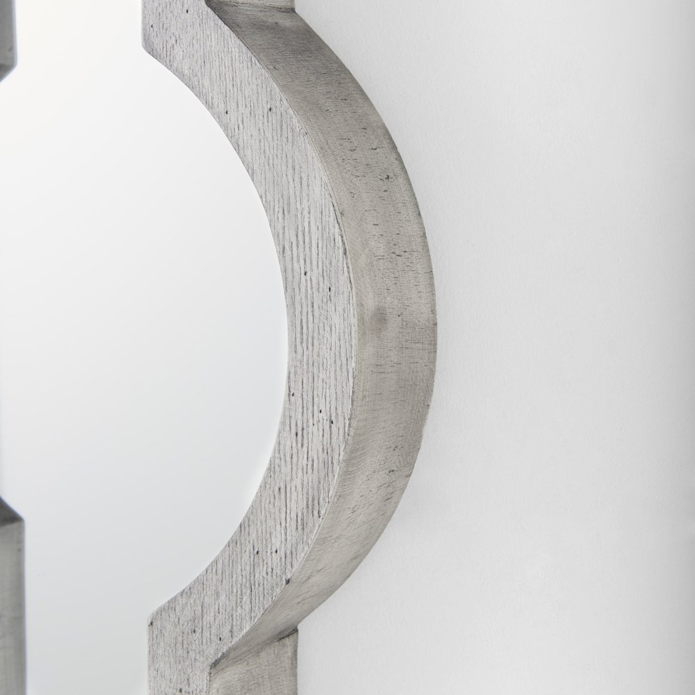 Tamanar 15.0 x 3.0 x 34.1  Gray Wood Frame Wall Mirror. Picture 12