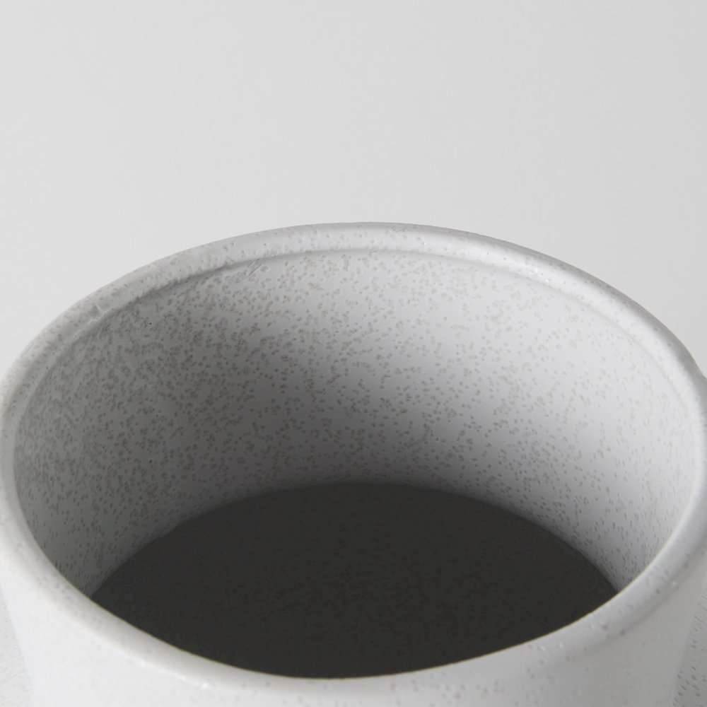 Laforge 10.8H Medium White Ceramic Vase. Picture 6