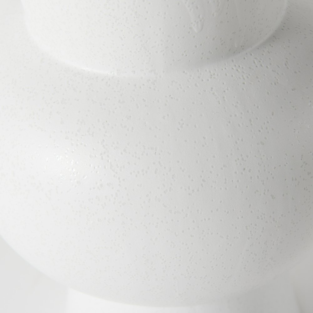 Laforge 10.8H Medium White Ceramic Vase. Picture 7