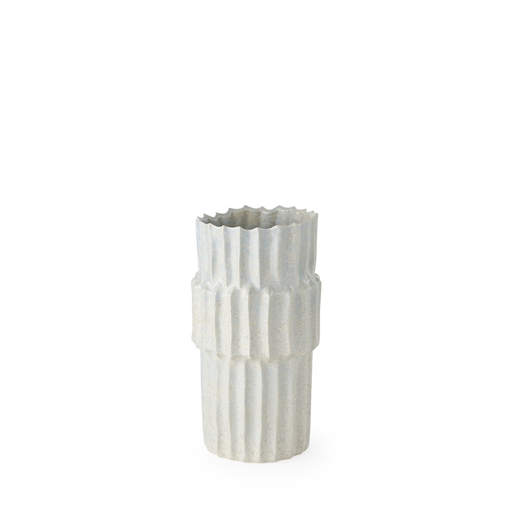 Cardon 14.4H Gray Ceramic Vase. Picture 1