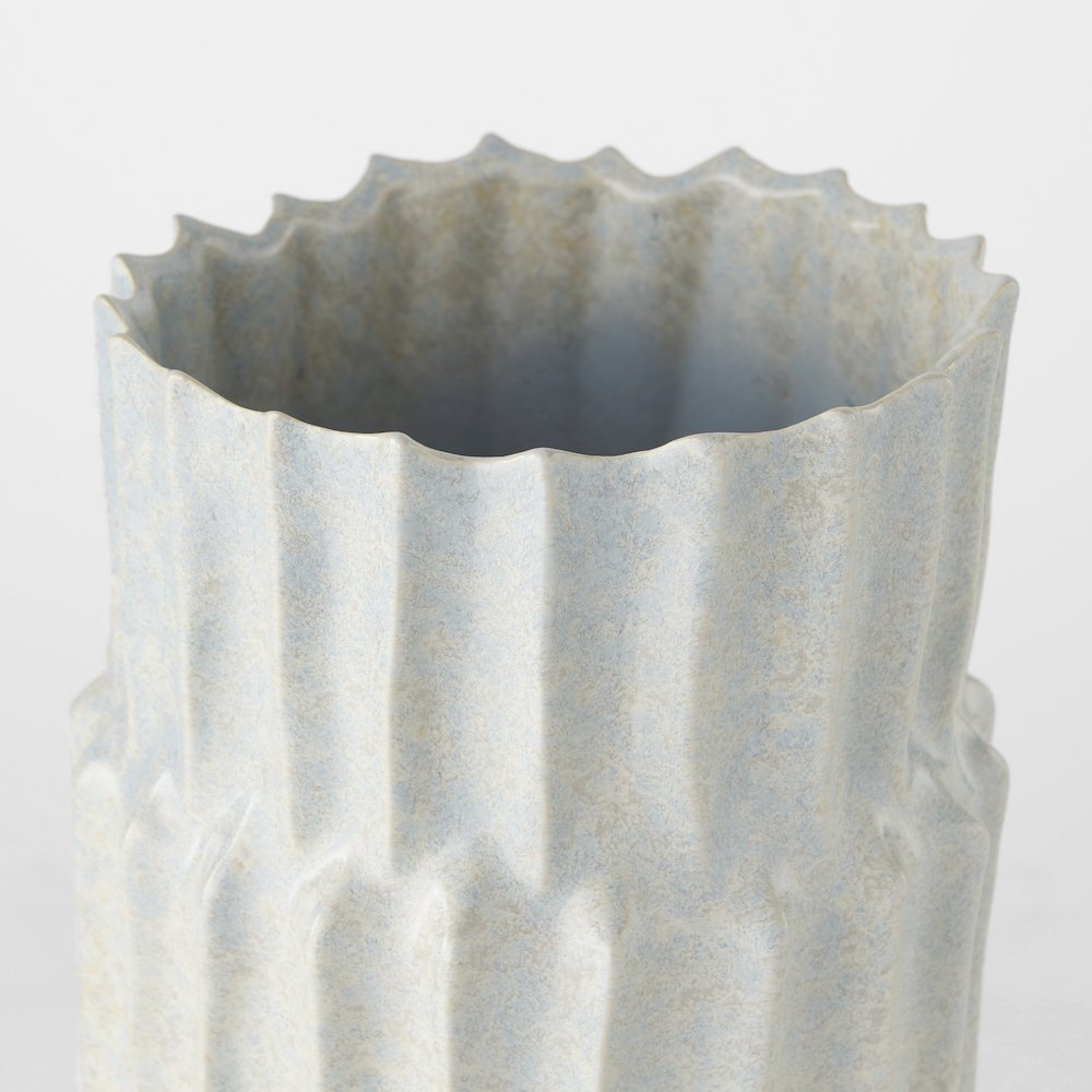 Cardon 14.4H Gray Ceramic Vase. Picture 4