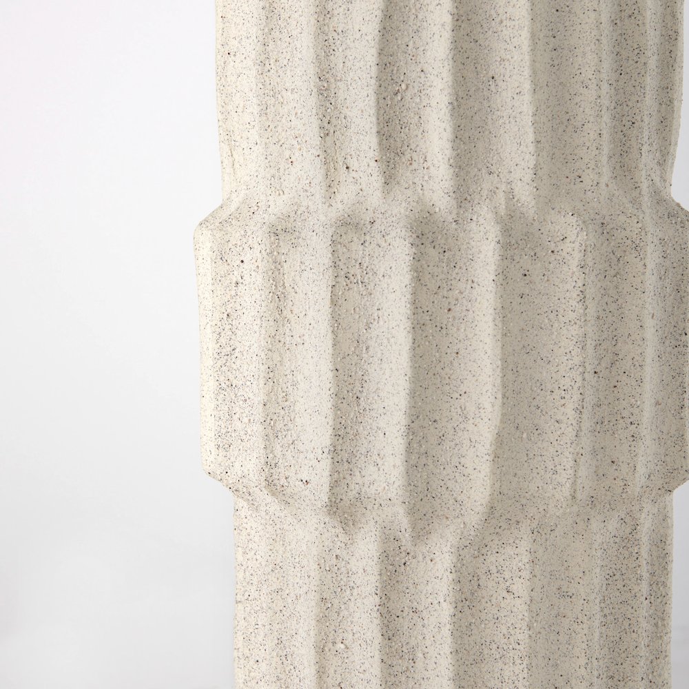 Cardon 14.4H Cream Ceramic Vase. Picture 2