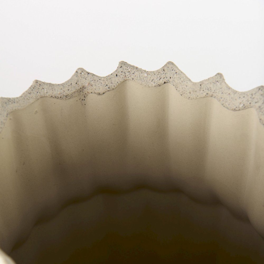 Cardon 14.4H Cream Ceramic Vase. Picture 10