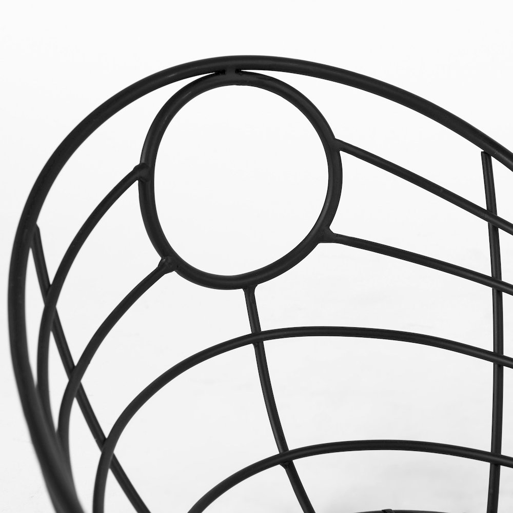 22.0L X 12.0W X 7.9H Black Metal Basket. Picture 6