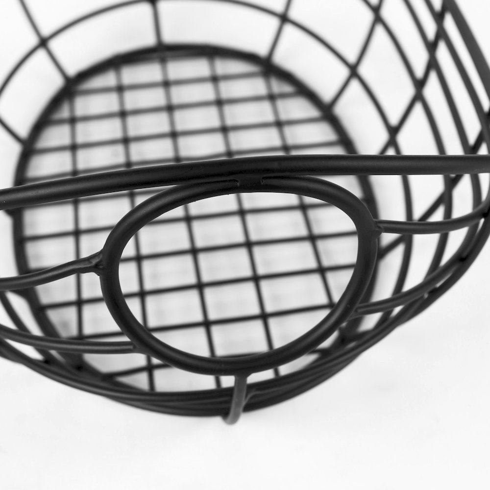 22.0L X 12.0W X 7.9H Black Metal Basket. Picture 7