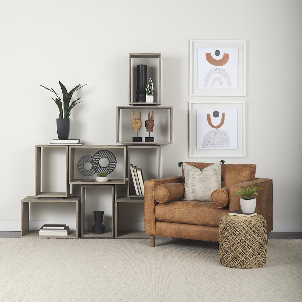 Micra 11.0L x 3.0W x 13.4H Matte Black Metal Decorative Object on a Stand. Picture 5