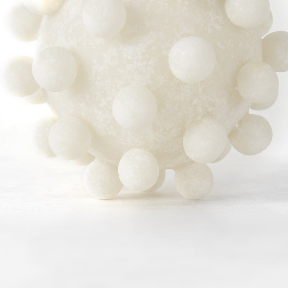 Malo 4.7L x 4.7W x 4.7H Cream Resin Small Sphere Decorative Object. Picture 5