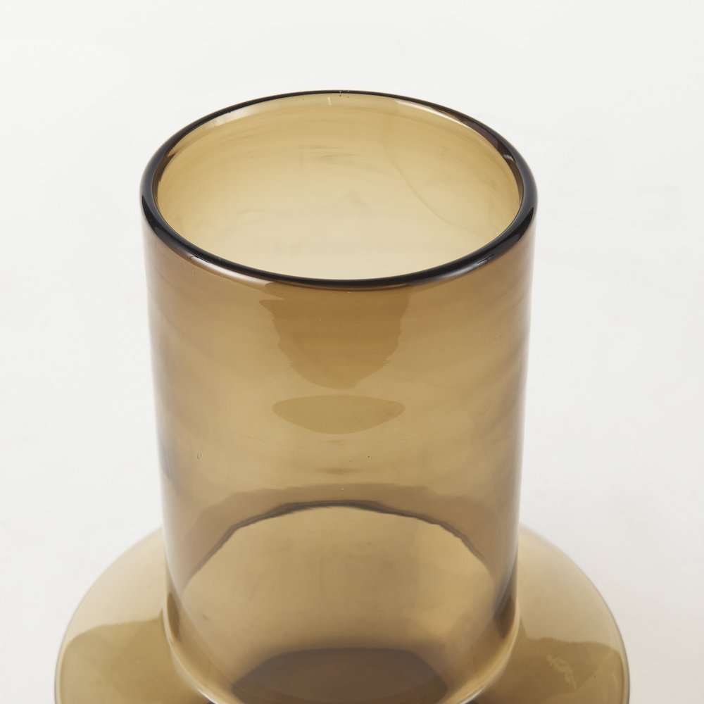 Amrita 8.3L x 8.3W x 9.7H Golden Brown Glass Vase. Picture 6