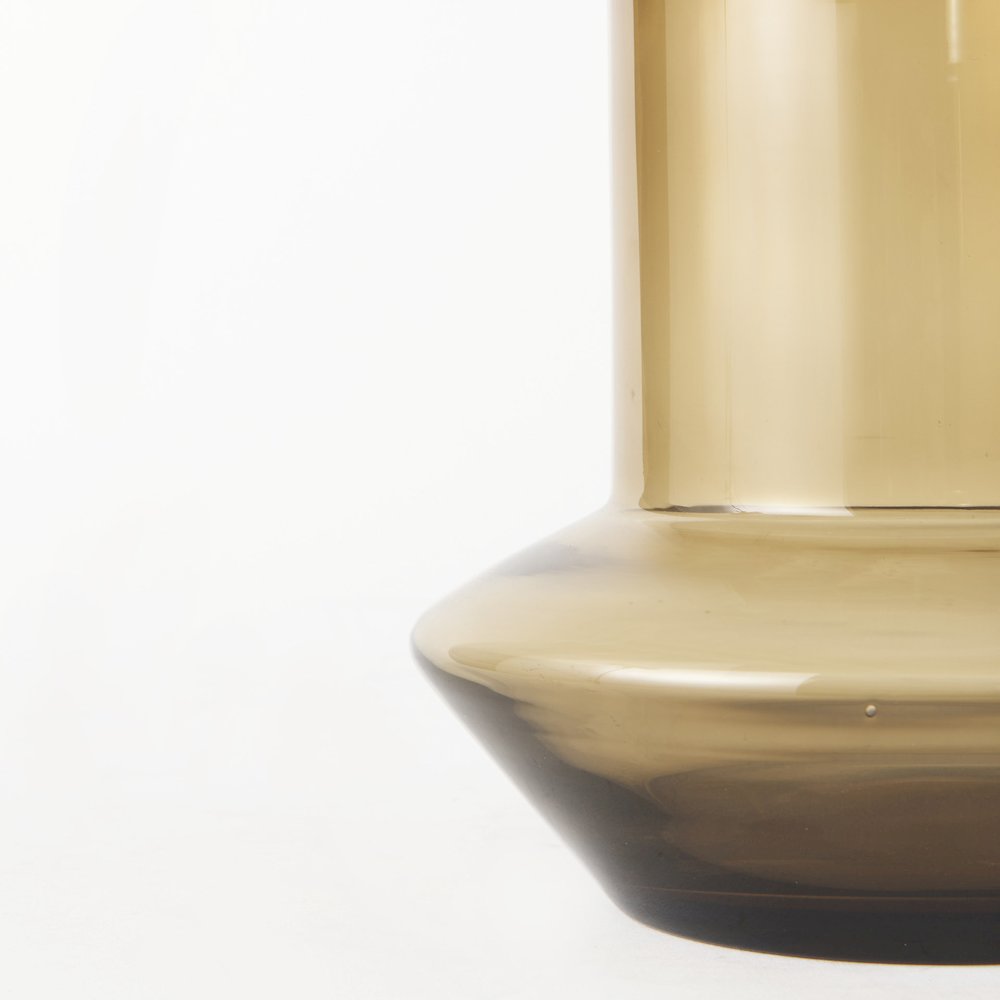 Amrita 8.3L x 8.3W x 9.7H Golden Brown Glass Vase. Picture 7