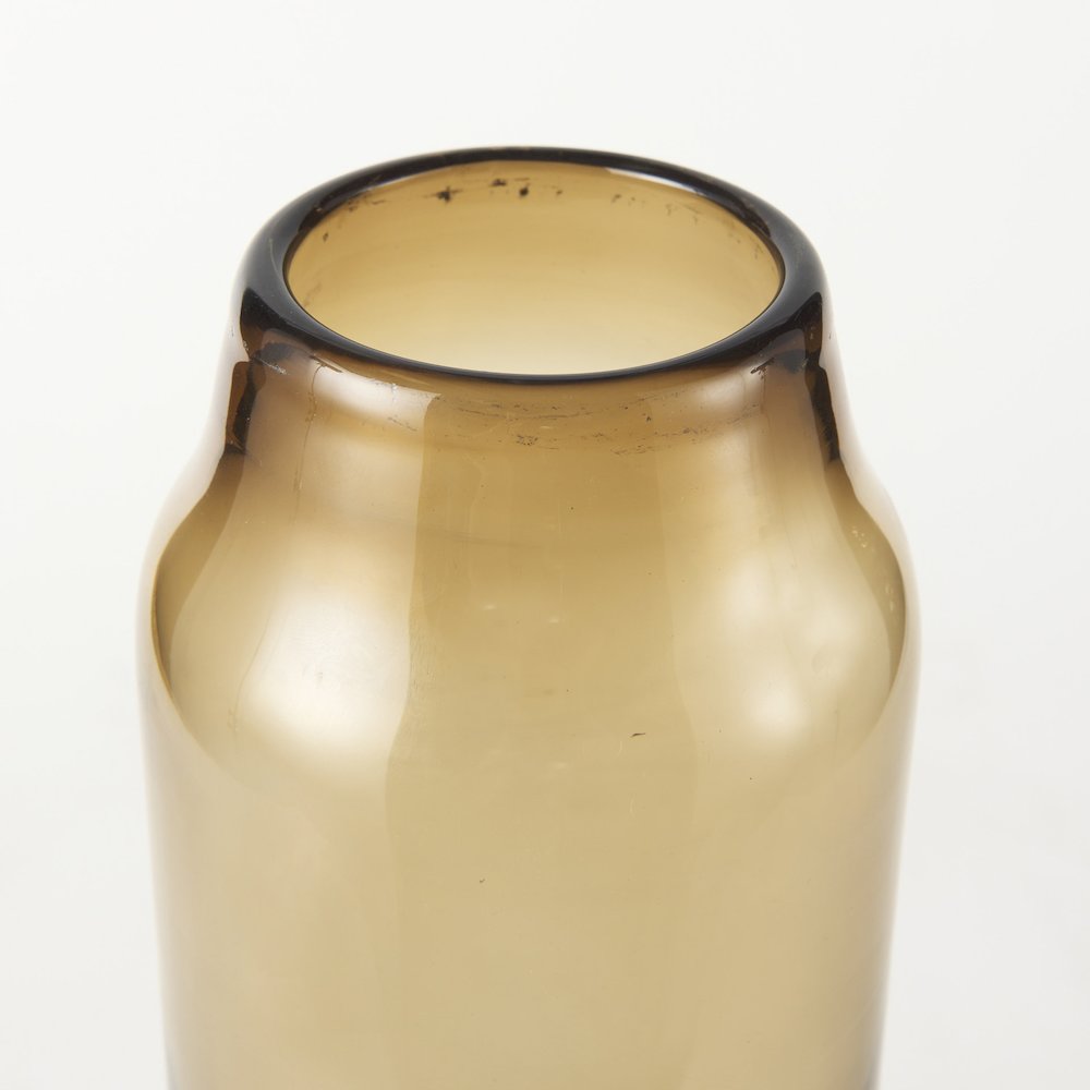 Amrita 4.8L x 4.8W x 16.0H Golden Brown Glass Vase. Picture 6