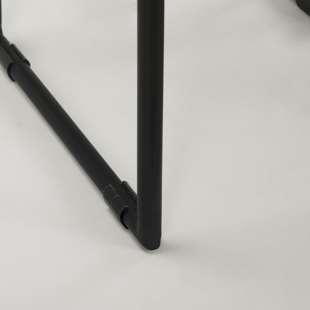 14.0L X 15.8W X 31.8H Natural Woodblack Metal Frame Bar Stool. Picture 3