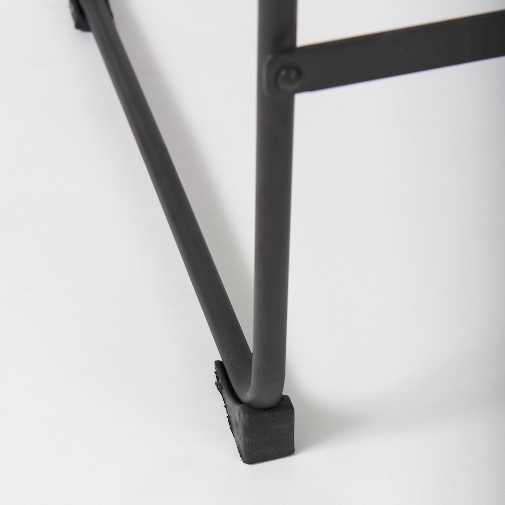 19.3L X 19.3W X 40.2H Brown/Gray Suede Metal Frame Counter Stool. Picture 3