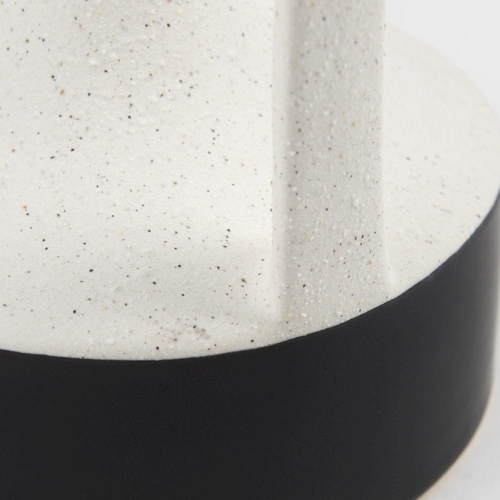 Burton 8.3H Small White and Black Ceramic Jug Vase. Picture 13