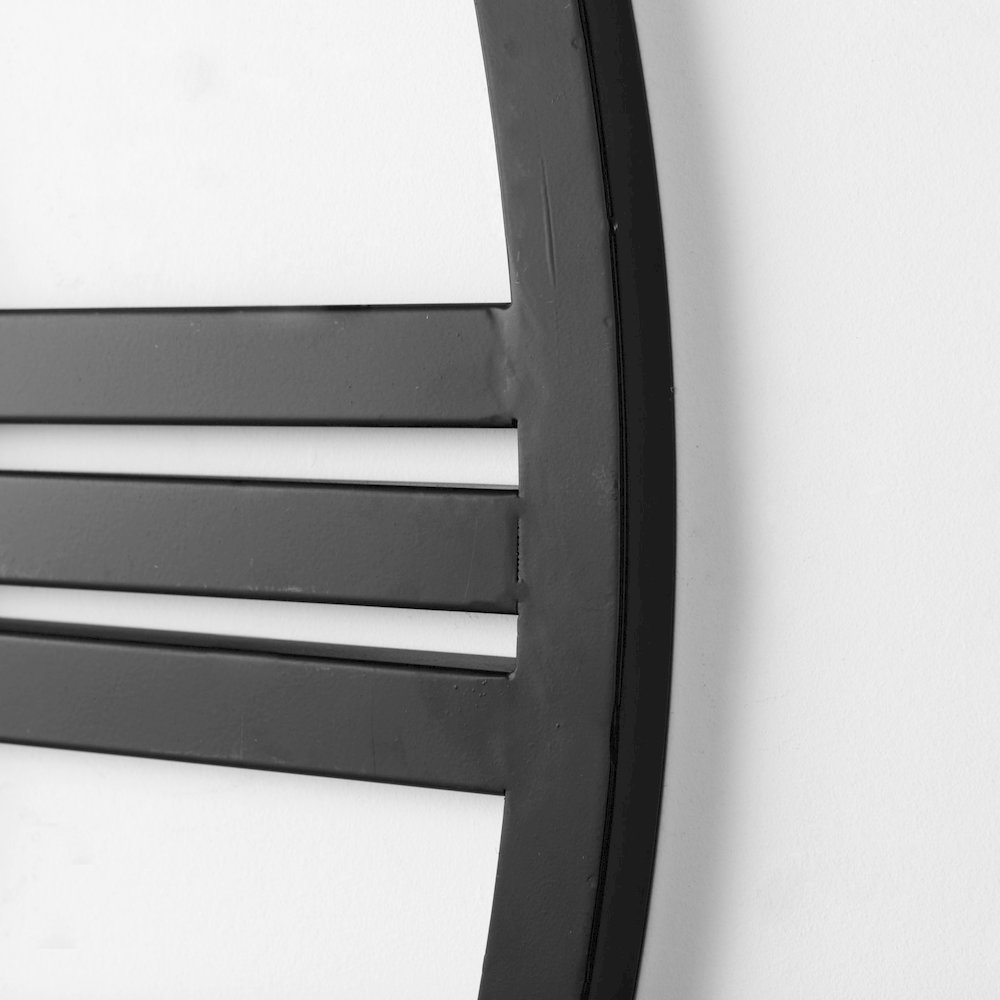 Stoke 30" Round Black Iron Wall Clock. Picture 8