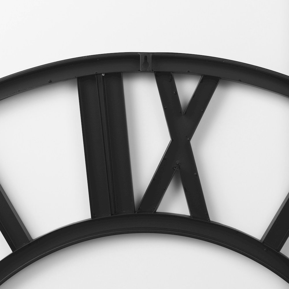 Stoke 30" Round Black Iron Wall Clock. Picture 9