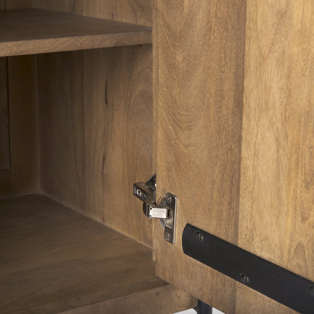 36.0L X 19.5W X 36.0H 2 Door Wood And Metal Cabinet. Picture 2