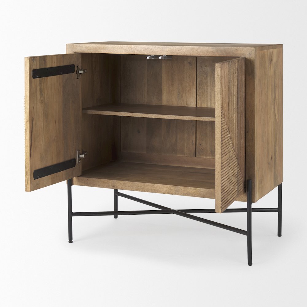 36.0L X 19.5W X 36.0H 2 Door Wood And Metal Cabinet. Picture 10