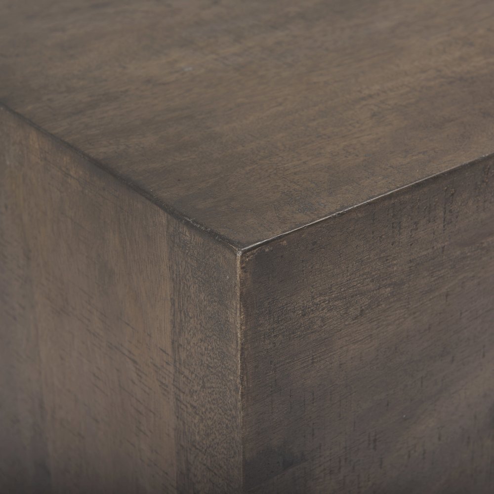 55L X 32W X 14H Medium Brown Wooden Angled Coffee Table. Picture 3