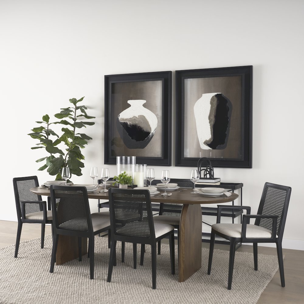 72.0"L X 16.0"W X 30.0"H Black Metalglass Console Table. Picture 8
