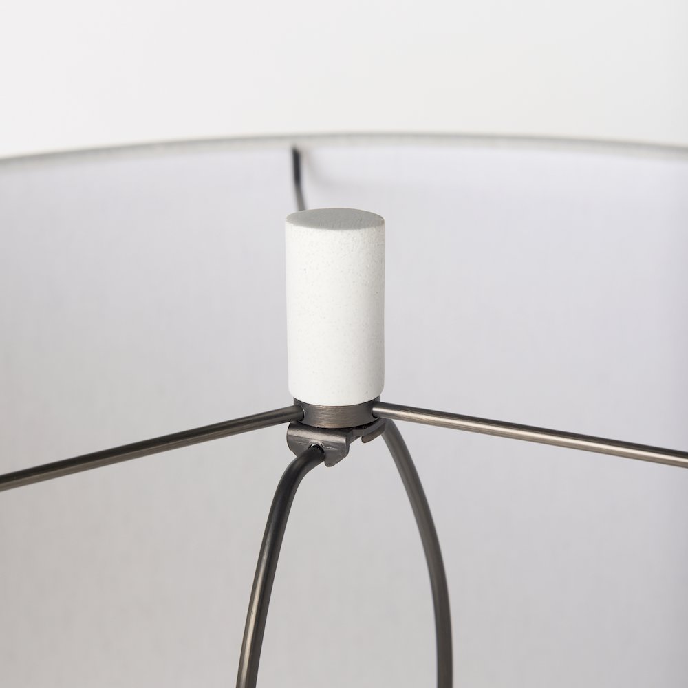 Tao 20.0L x 20.0W x 33.0H Cream BaseWhite Shade Table Lamp. Picture 10