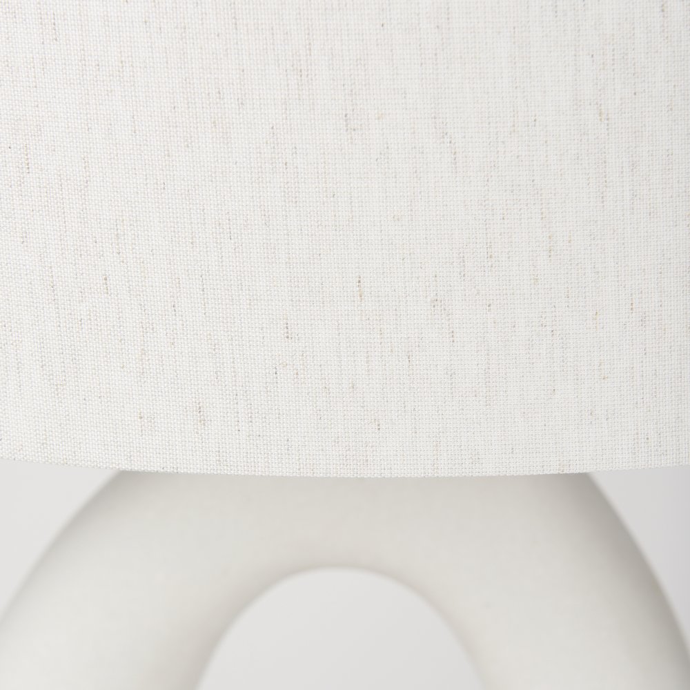Tao 20.0L x 20.0W x 33.0H Cream BaseWhite Shade Table Lamp. Picture 11