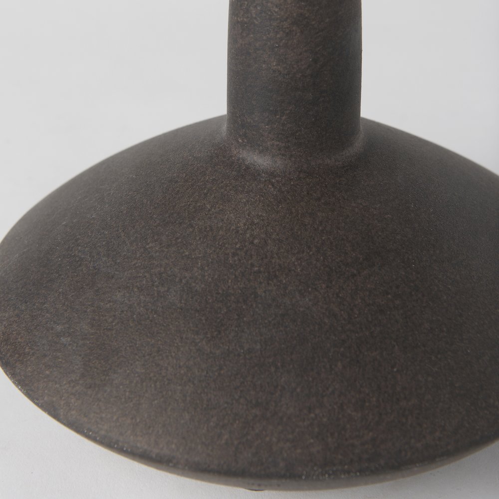 Rylee 6.9H Dark Brown Ceramic Vase. Picture 5